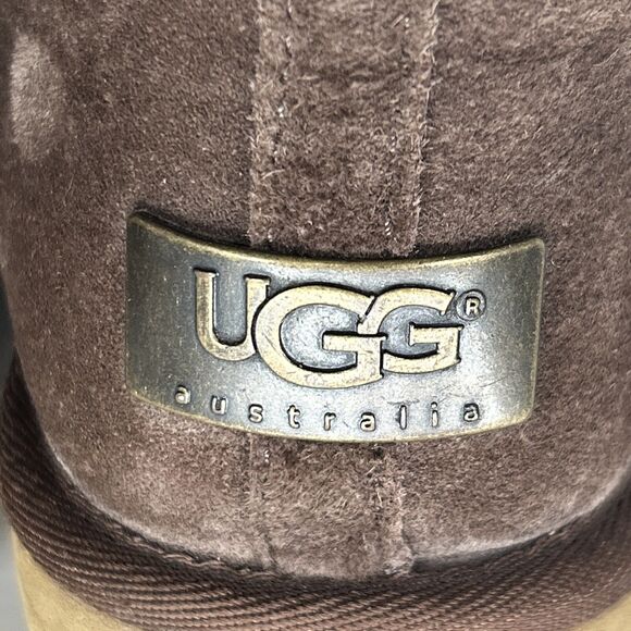 UGG Upside Brown Size 8 Suede Tall Lace Up Winter Boots - Picture 6 of 11